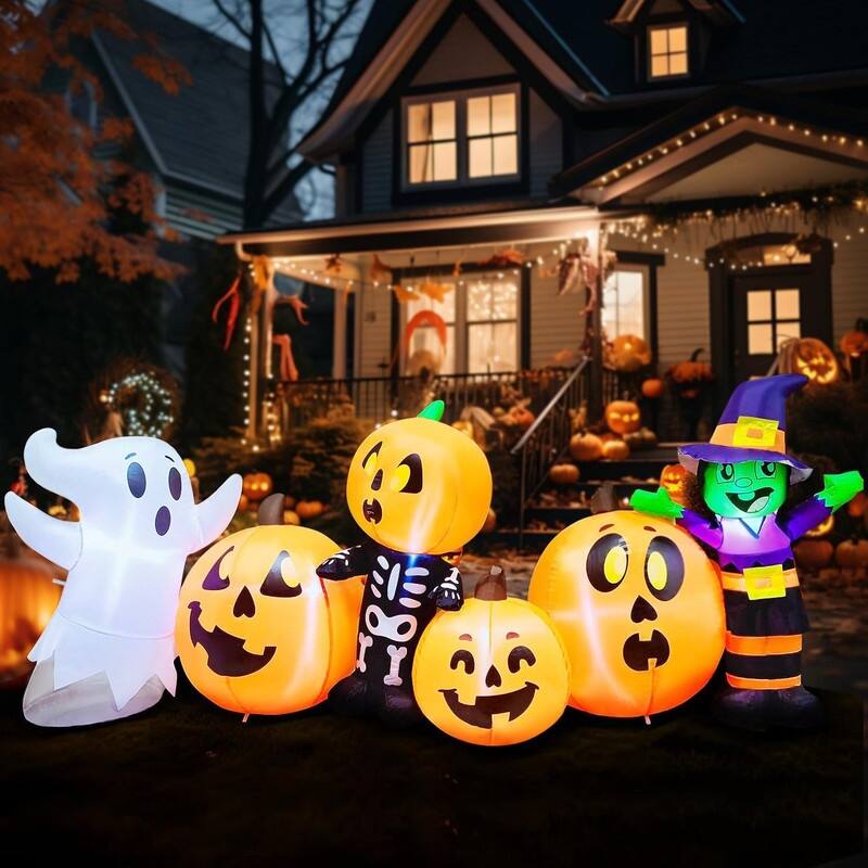 Joyfy 8 FT Inflatable Halloween Pumpkin and Characters