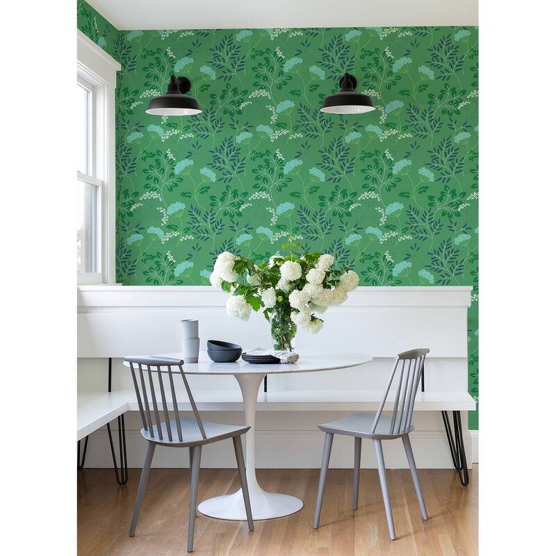 Scott Living Sorrel Green Botanical Wallpaper