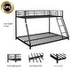 preview thumbnail 4 of 10, Black Twin over Full Metal Bunk Bed with Guardrail