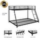 preview thumbnail 4 of 10, Noise Reduced Design Metal Bunk Bed with Solid construction, Safety guaranteed, Twin over Full,Black