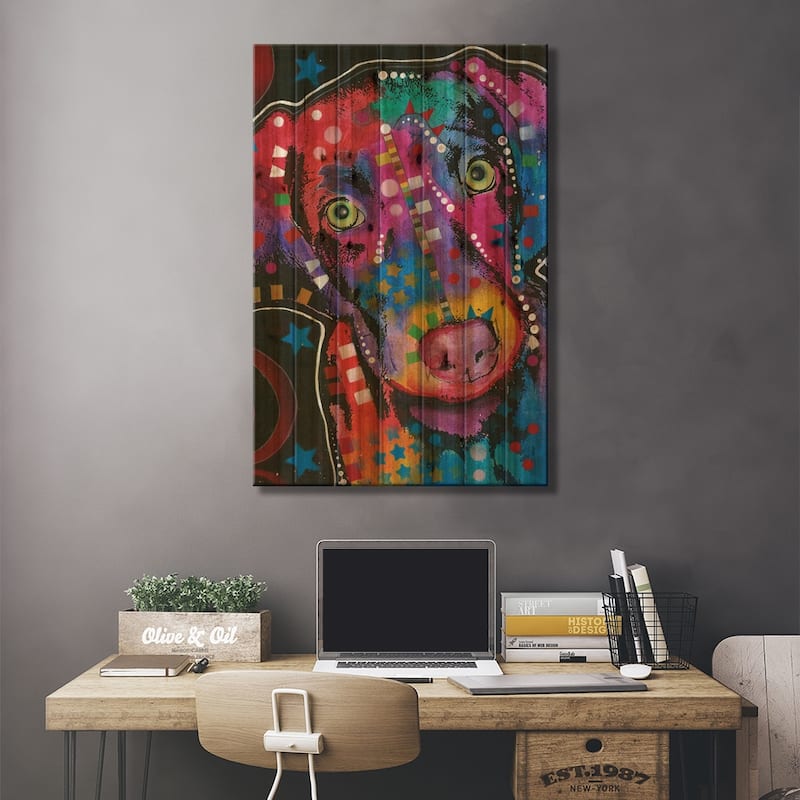 Labrador II Print On Wood by Dean Russo - Multi-Color