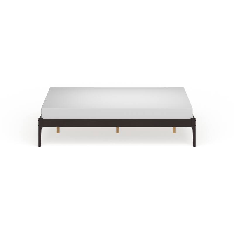 Baxton Studio Damon Mid-century Modern Cappuccino Bed