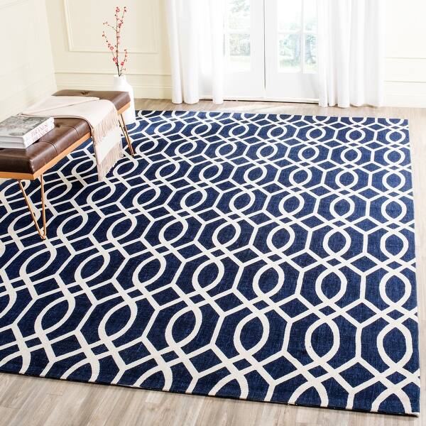 slide 2 of 8, SAFAVIEH Handmade Cedar Brook Lera Modern Jute Rug 8' x 10' - Navy/Ivory - Rectangle
