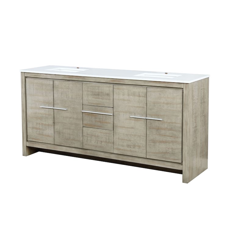 Lafarre 30 in W x 20 in D Rustic Acacia Bath Vanity and White Quartz Top