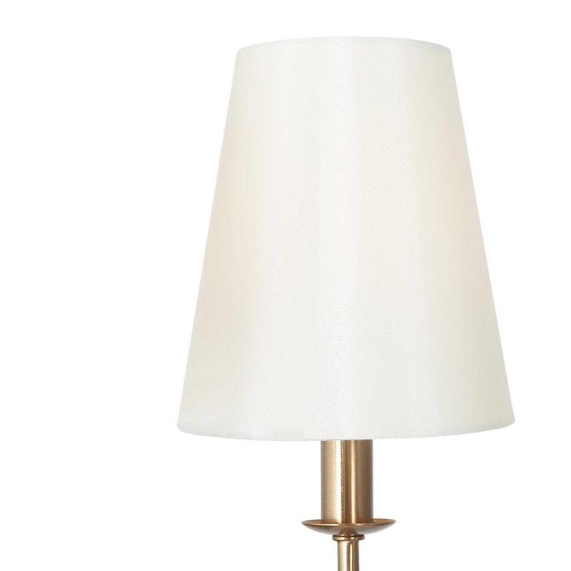 Bella Mid-century Modern Gold 6-Light Chandelier with Fabric Shade for Dining Living Room - D27"x H 24.5"