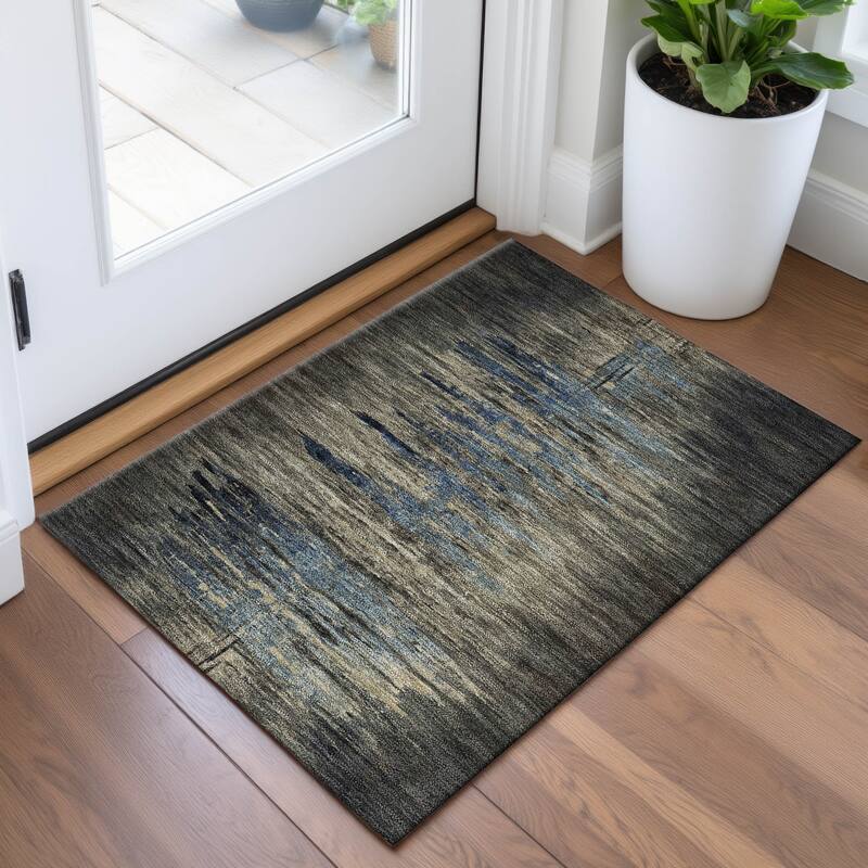 Premium Washable Super Soft Abstract Chic Mayfield Rug - Coffee - 1'8" x 2'6"