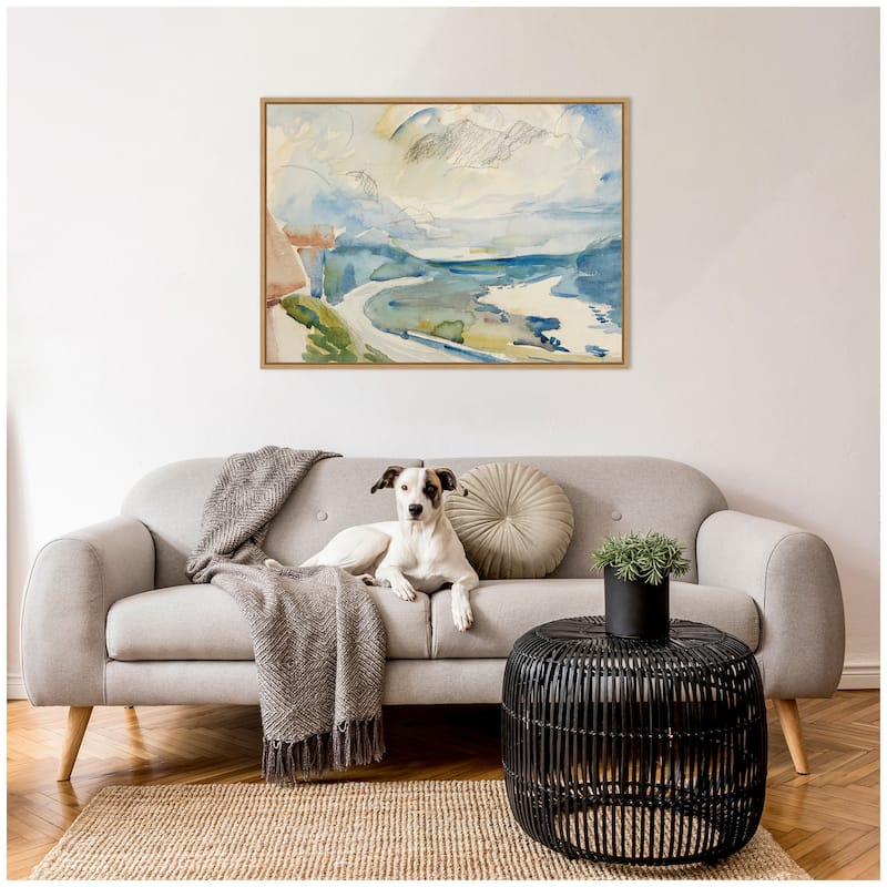 Kate and Laurel Morgen Bel Maloja no date Giovanni Giacometti by Nostalgia Prints Framed Canvas Wall Art Print