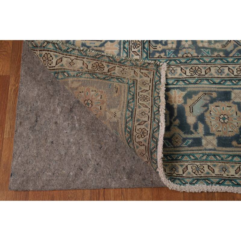 Geometric Tabriz Persian Area Rug Handmade Oriental Pink Wool Carpet - 8'4"x 11'5"