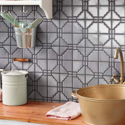 Merola Tile Hudson Moonbeam Grey Eye 11-7/8" x 11-7/8" Porcelain Floor and Wall Tile