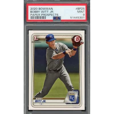 Bobby Witt Jr 2020 Bowman Paper Prospects Rookie Card #BP25 Graded PSA 9 - 8'6" x 11'6"