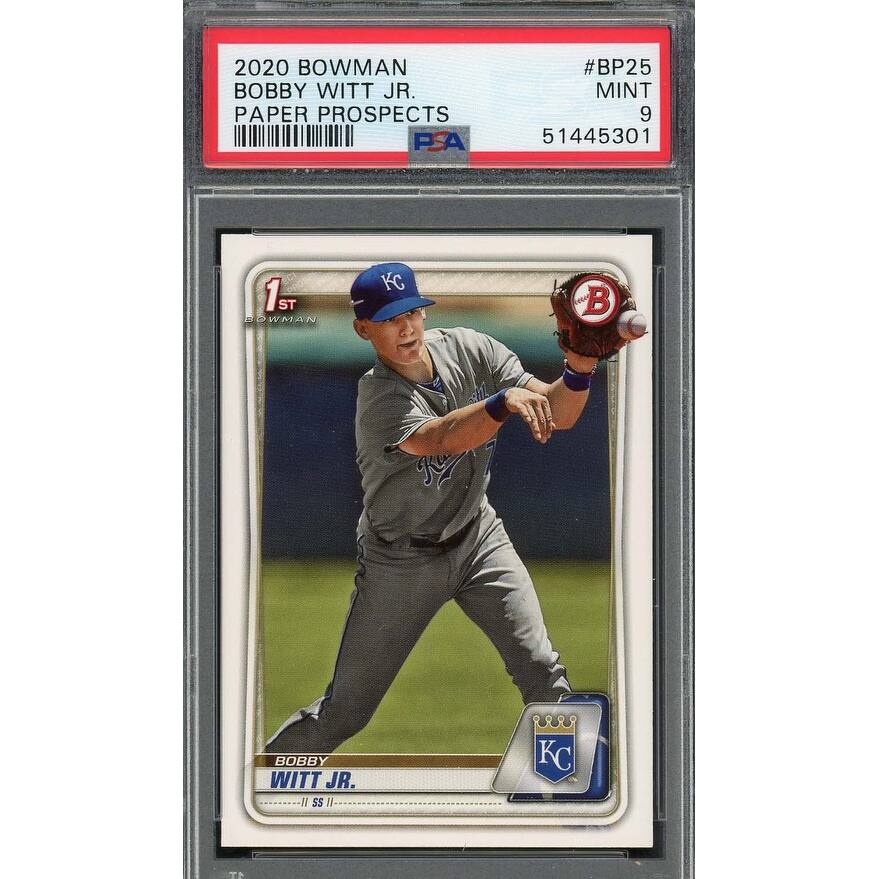 Bobby Witt Jr 2020 Bowman Paper Prospects Rookie Card #BP25 Graded PSA 9 - 8'6" x 11'6"