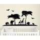 preview thumbnail 9 of 15, Safari Nursery Wall Decal Nature Wall Decor. 18 tall x 38 wide inches - Black