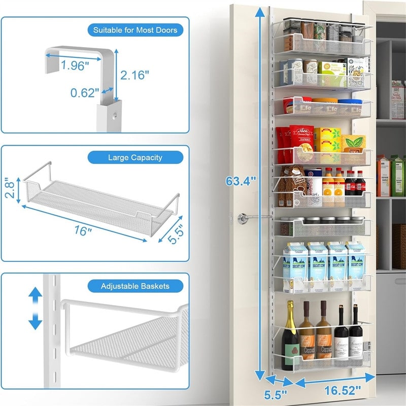 Over The Door Pantry Organizer 8Tier