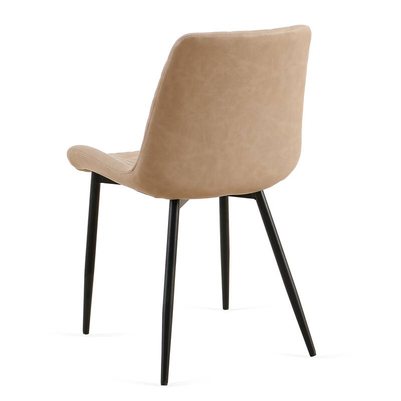 Set of 4 Leathaire Dining Chairs ,Mid-Century Modern Chairs Kitchen Living Room Armless Side Chair