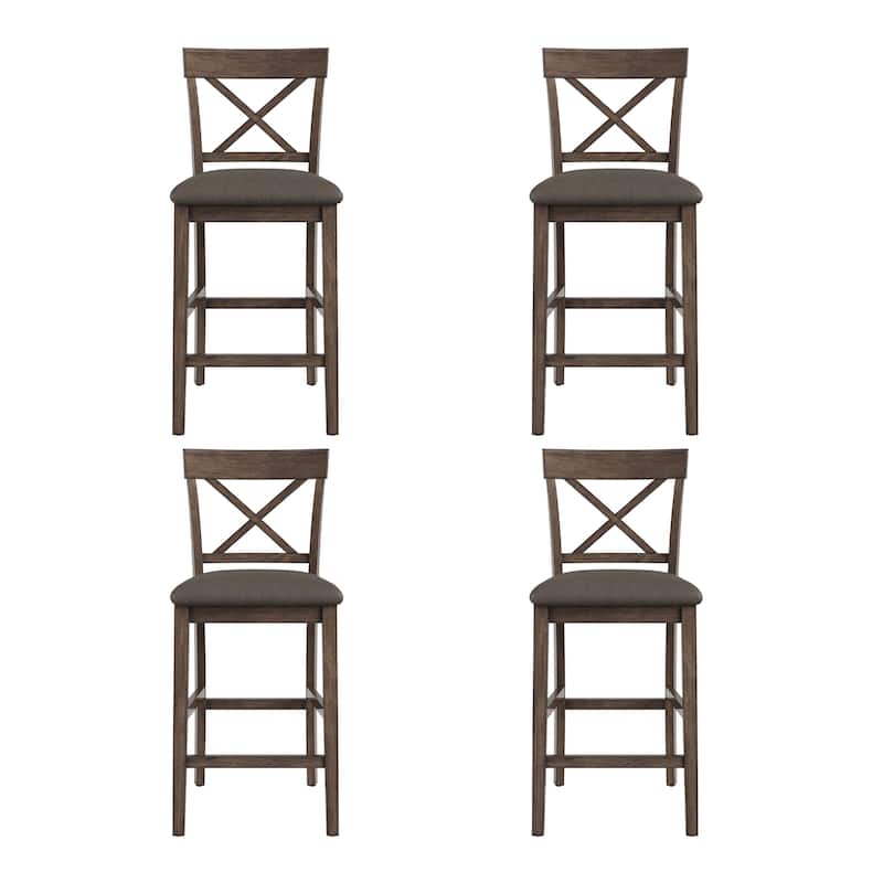 26 Inch Counter Height Bar Stools,Upholstered Bar Stools,Bar Stools Set Of 2/4/6 - 17.5"W X 20.1"D X 39.8"H
