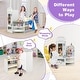 preview thumbnail 5 of 8, Gymax Kids Wooden Grocery Store Playset w/ Realistic Checkout Counter