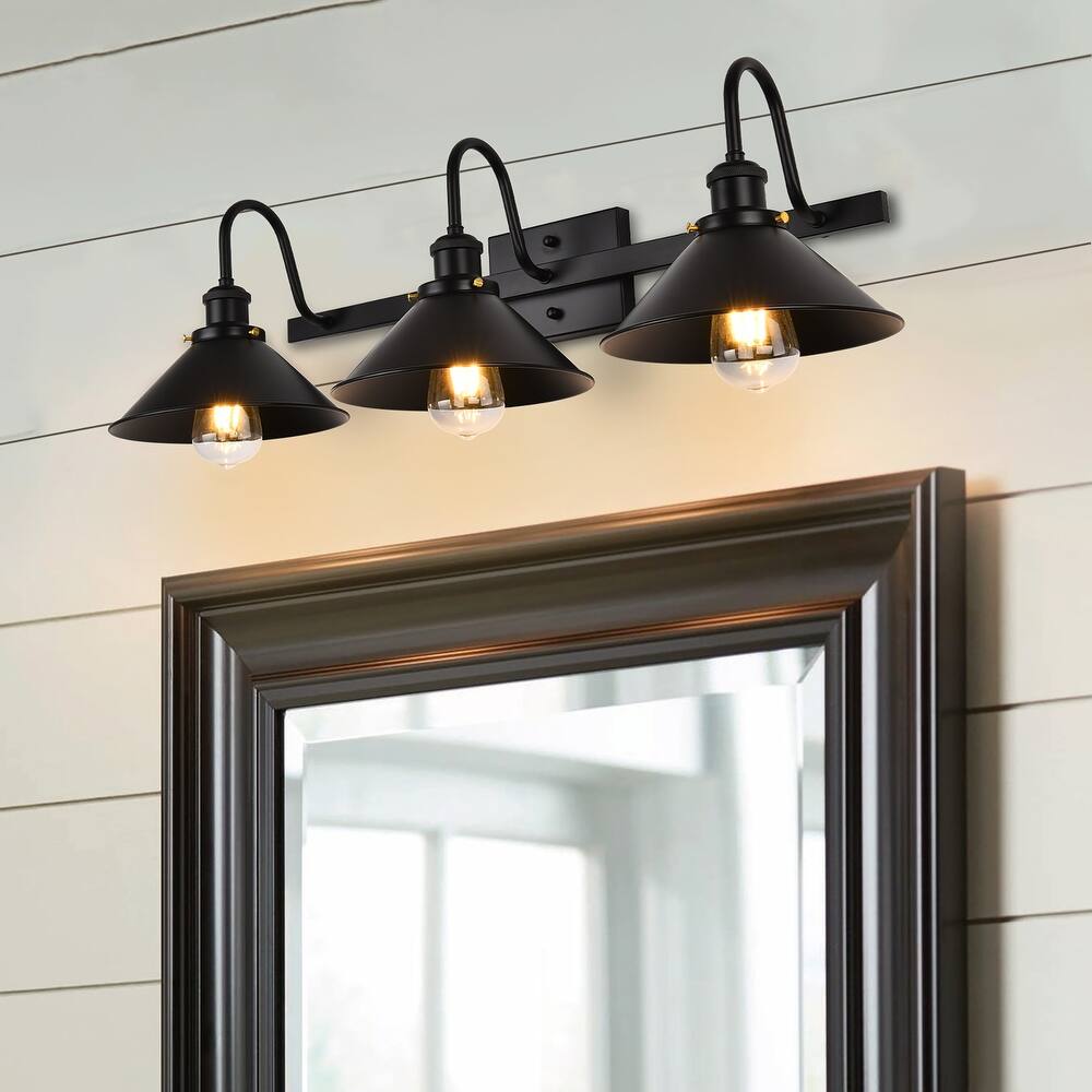 Modern Vanity Lights Dimmable Bathroom Light Fixtures with Cone Shade