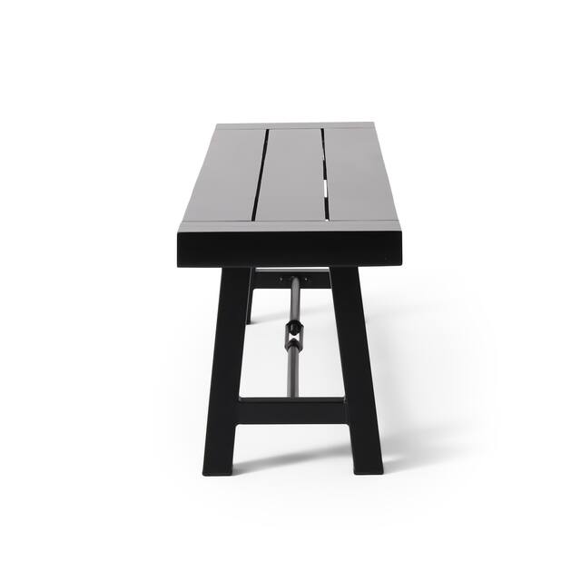 Catriona Outdoor Rustic Acacia Wood Bench by Christopher Knight Home