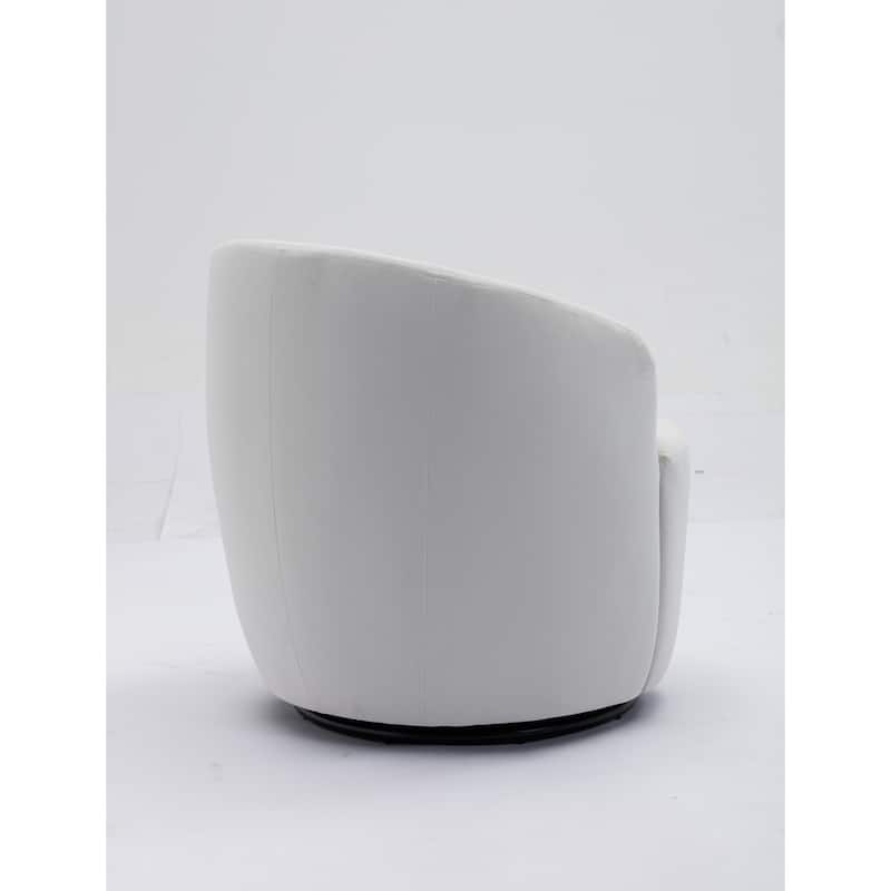 Velvet Fabric Swivel Barrel Chair