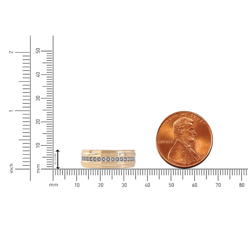 IGI Certified 1/20ct TDW Diamond Wedding Band in 10k Gold for Men