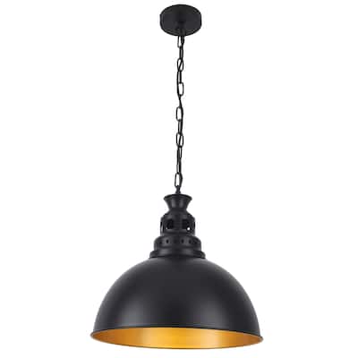 Stylish and minimalist single-light gray metal pendant lamp with an arched metal lampshade