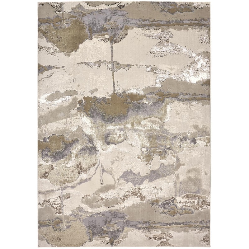Zewo Abstract Area Rug By HomeRoots - 9' x 12'