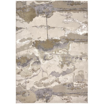 Zewo Abstract Area Rug By HomeRoots - 9' x 12'