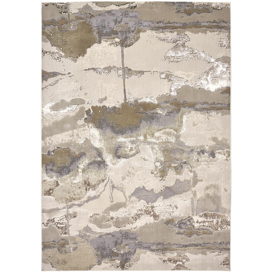 Zewo Abstract Area Rug By HomeRoots - 9' x 12'