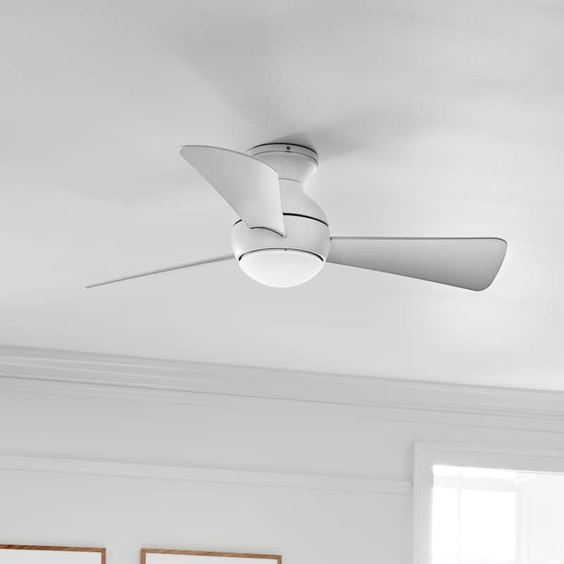 Kichler Lighting Sola Collection 44-inch Matte White LED Ceiling Fan