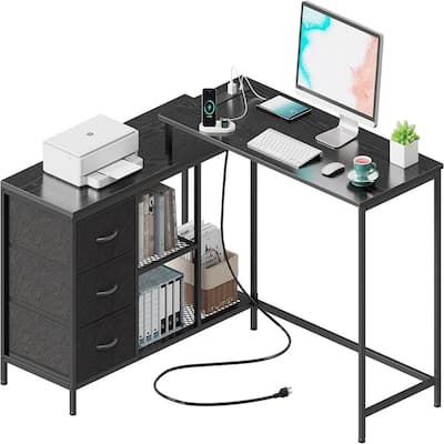 L Shaped Desk with Power Outlets