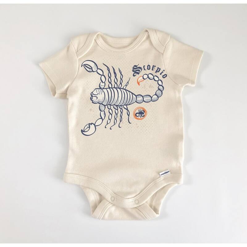 Scorpio Zodiac Constellation - Baby Boy Girl Clothes Infant Bodysuit Funny Cute - White - Newborn