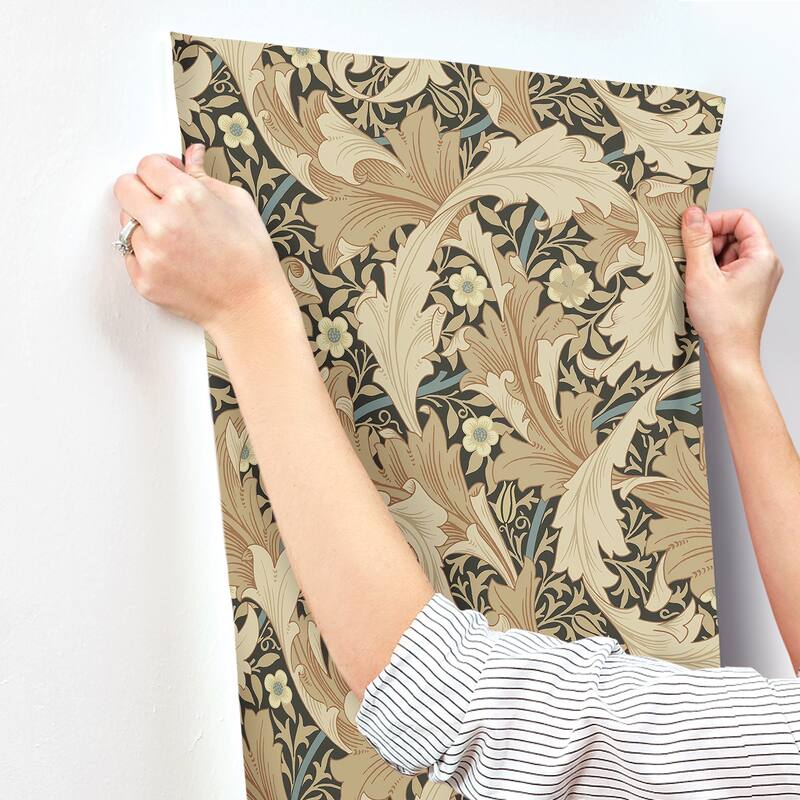 A-Street Prints Mallow Butter Floral Vine Wallpaper