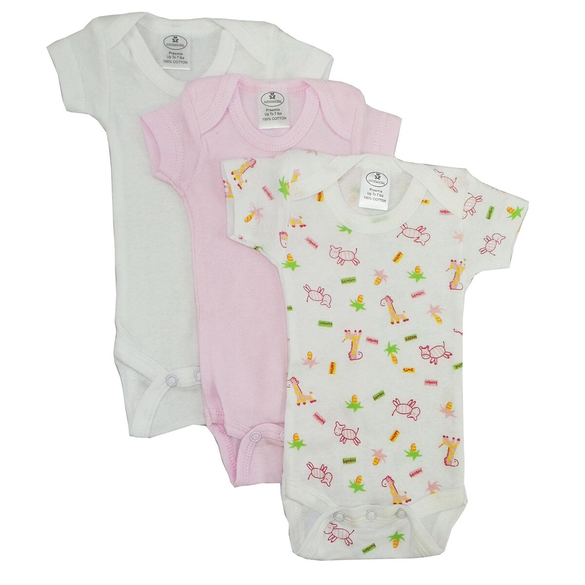 Shop Bambini Preemie Girls Printed Short Sleeve Variety Pack