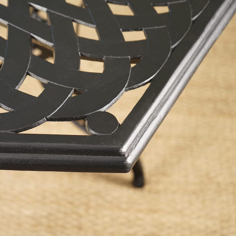 Cayman Traditional Outdoor Cast Aluminum Hexagonal Dining Table by Christopher Knight Home - 53.25"L x 46.25"W x 29.75"H
