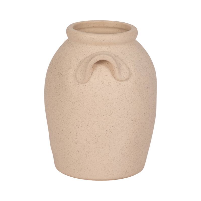 Sagebrook Home Ceramic Vase with Handles - Elegant Accent for Timeless Decor