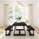 preview thumbnail 31 of 33, Farmhouse 72-inch Rectangle Dining Table Set with Benches