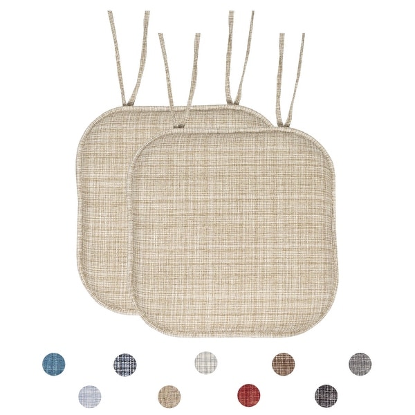 Aria Memory Foam Non Slip Chair Pad with Ties On Sale Bed Bath