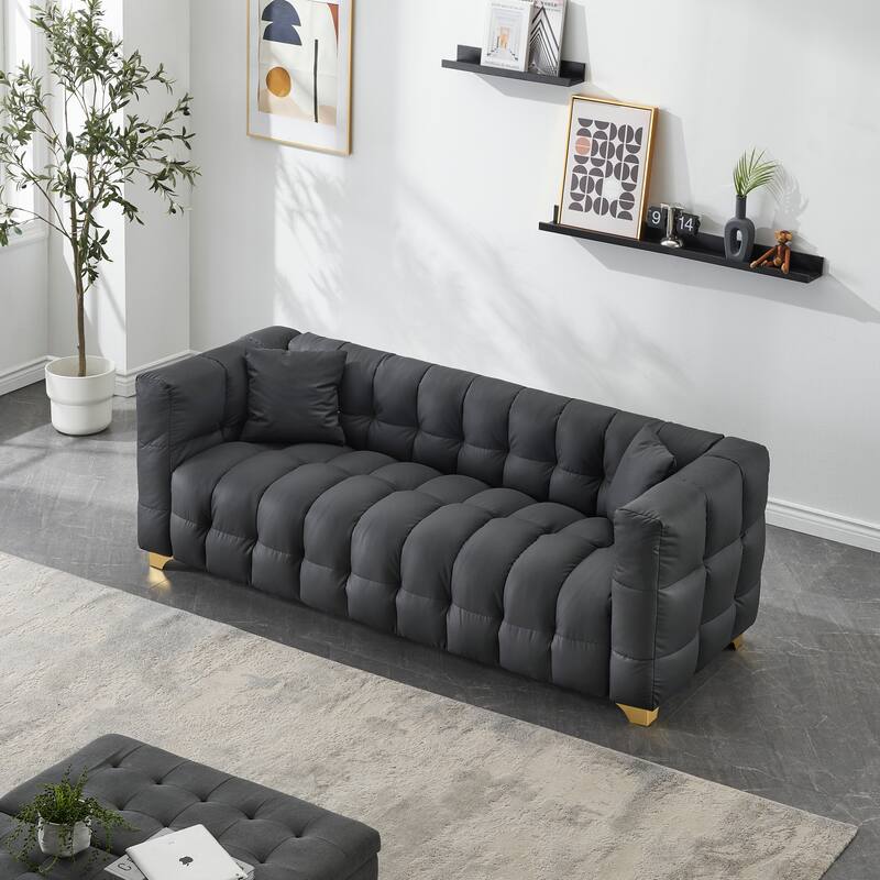 80 inches long, 21.7 inches deep, American body structure, technology fabric sofa, 3 seats waterproof and stain-proof