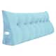 WOWMAX Large Reading Wedge Headboard Pillow for Bed Rest Back Support - King - Sky Blue