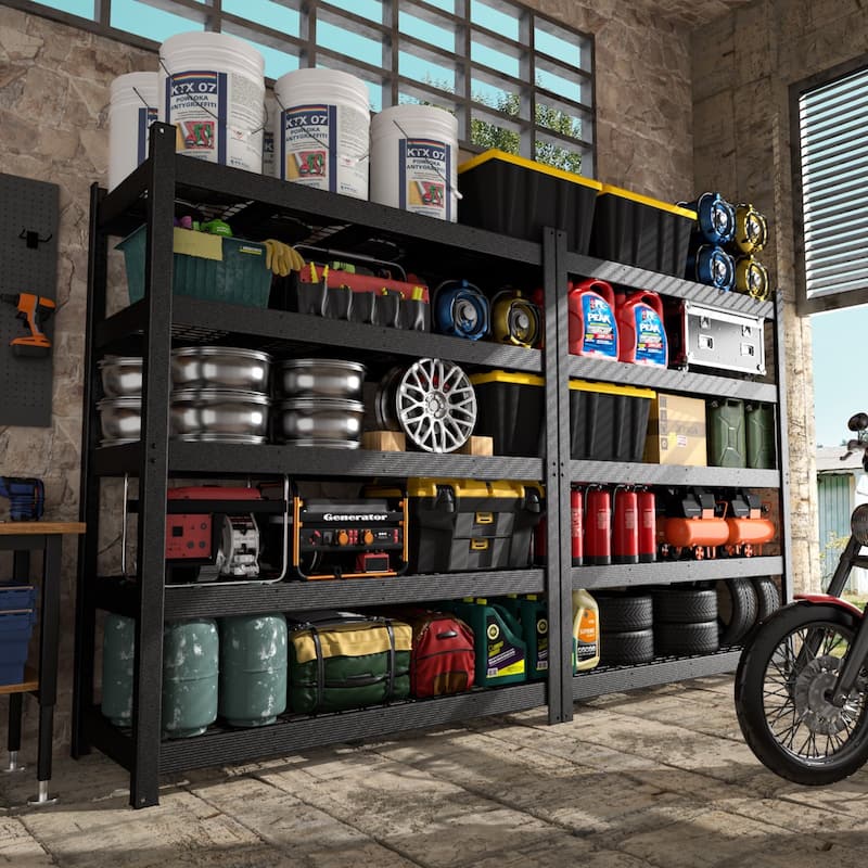 VEIKOUS 5-Tier Heavy Duty Metal Shelving Unit, 3000LBS Capacity Adjustable Storage Shelves for Garage - 59.84"×24.02"×71.65" - 59.84"×24.02"×71.65"