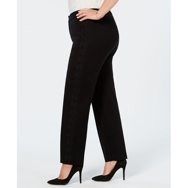 tummy control black dress pants
