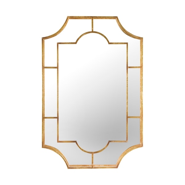 Metal Wall Mirror With Gold Finish. Opens flyout.