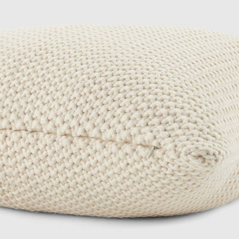 Seed Stitch Knit Acrylic Decor Throw Pillow