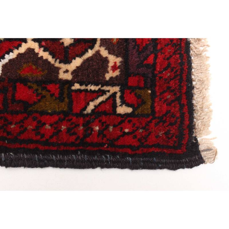 ECARPETGALLERY Hand-knotted Teimani Red Wool Rug - 3'3 x 4'0