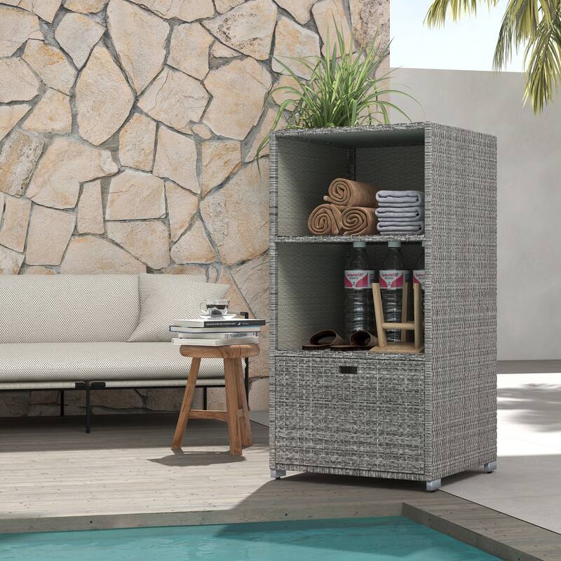 Outsunny Valet Pool Towel Rack