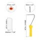 preview thumbnail 2 of 3, 3 Pack Paint Roller Kit, 2Pcs 4" Water Based Sponge Roller Covers and 10" Frame - Yellow, White Yellow, White