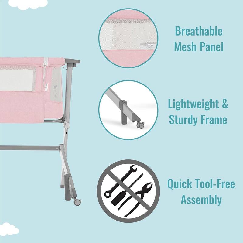 Dream On Me Skylar Bassinet in Grey