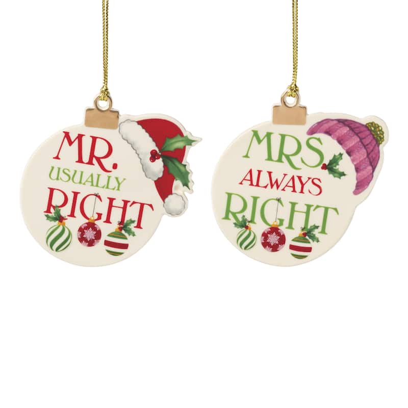 Lenox Mr. & Mrs. 2-Piece Ornament Set