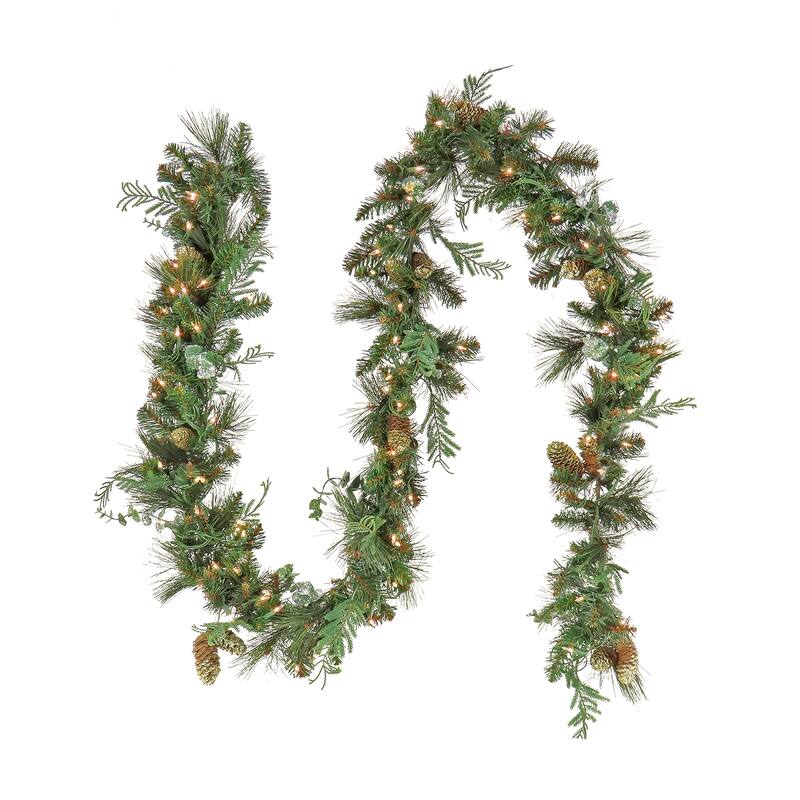 National Tree Company 9 ft Pre-Lit Artificial North Conway Garland - 9 ft