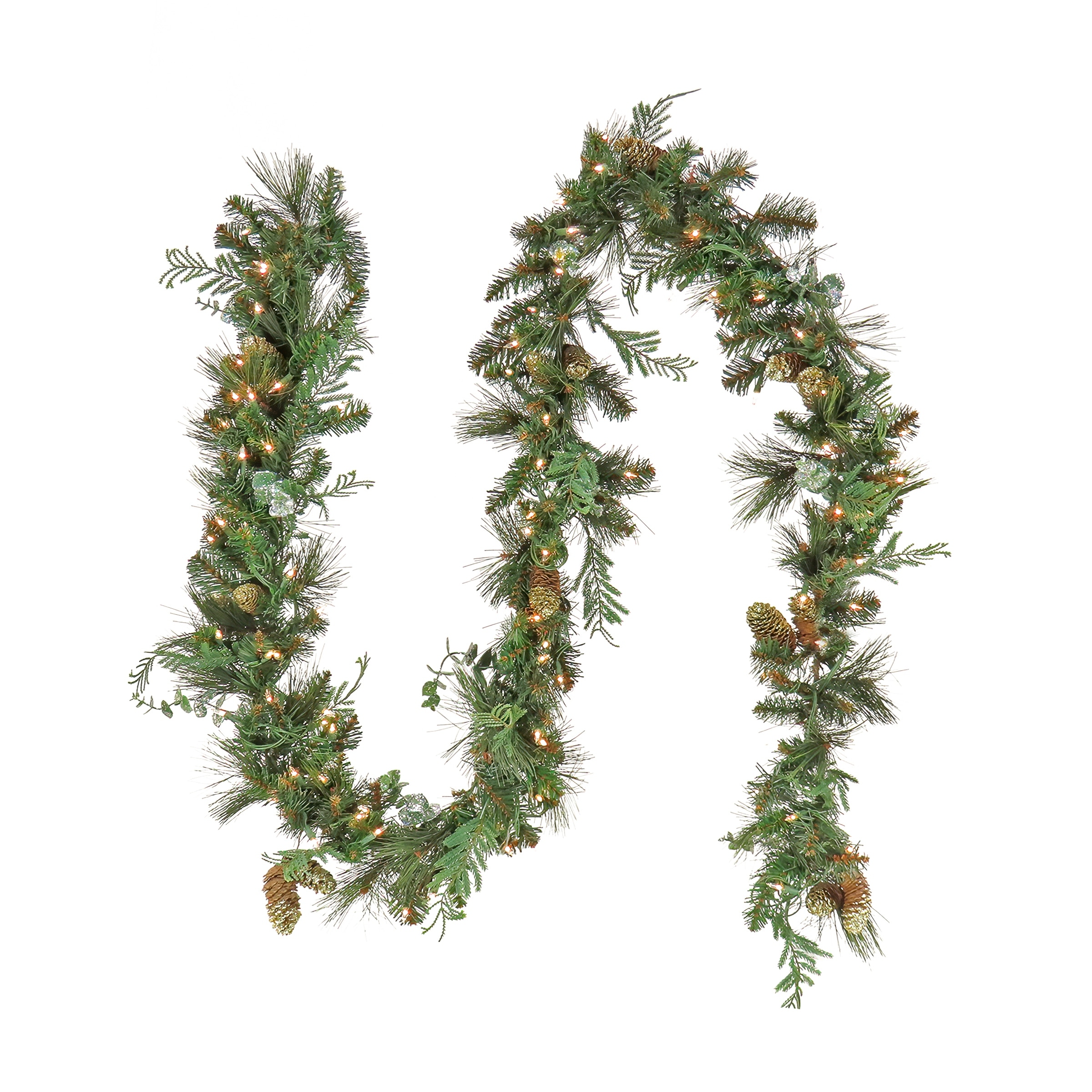 National Tree Company 9 ft Pre-Lit Artificial North Conway Garland - 9 ft